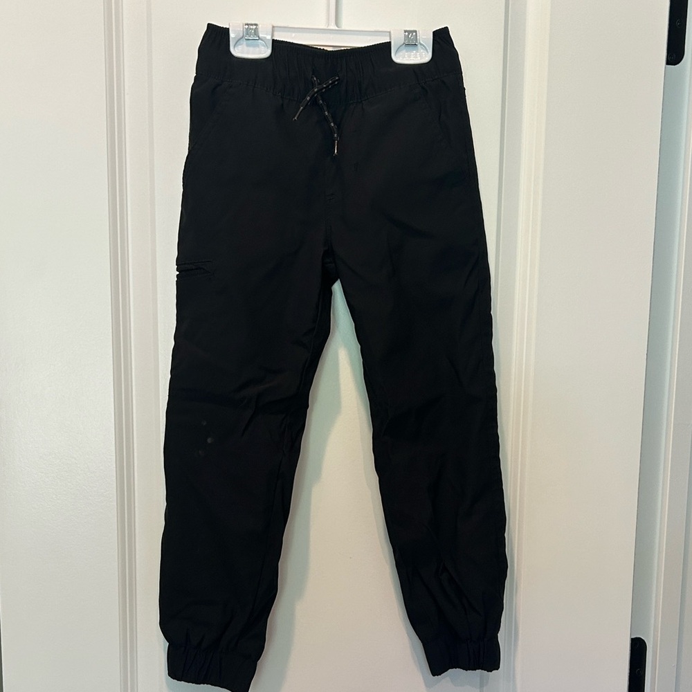 Weatherproof Black Kids Fleece Lined Joggers with Elastic Waist